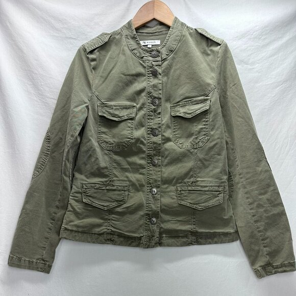 Nukus Green Utility Jacket Women Size Small Full Button Up Multiple Pockets - Picture 1 of 8